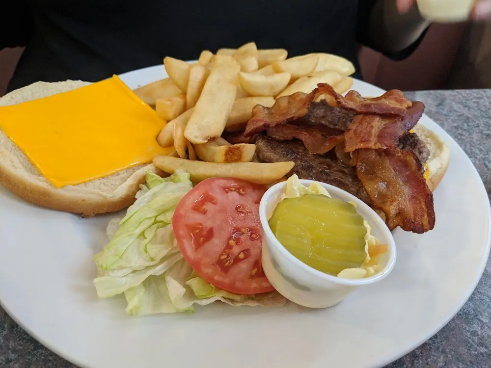 Bacon Cheeseburger and Fries